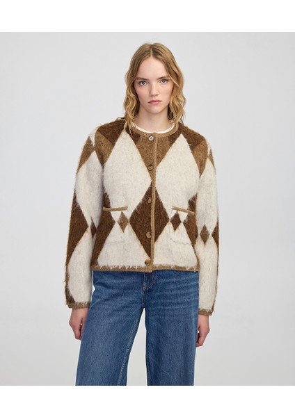 Baklava desen kontrast biyeli triko IW6250050112074 fiyatları