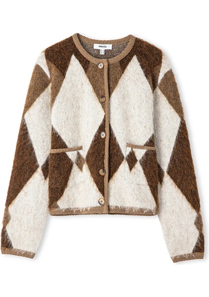 Baklava desen kontrast biyeli triko IW6250050112074 indirimleri