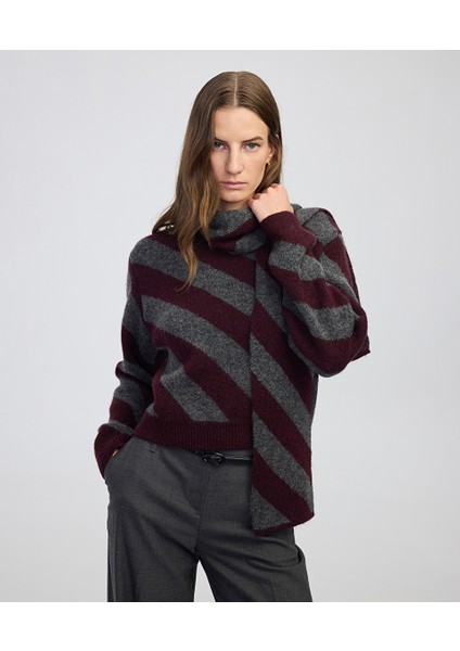 Atkılı çizgi desen triko IW6250050111035