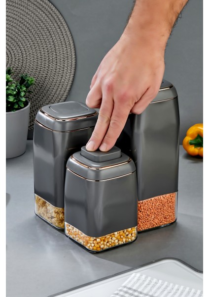 3’lü Tuşlu Vakumlu Kavanoz Seti 1800 ml – 1500 ml – 1300 ml Hava Geçirmez Saklama Kabı fiyatları