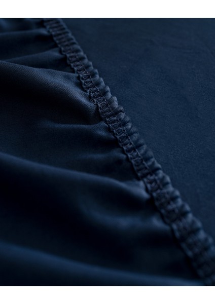 Ciel Tek Kişilik Plus %100 Pamuk Lastikli Saten Çarşaf - Lacivert modelleri