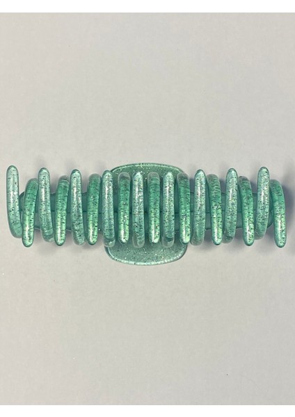 Simli Su Yeşili Renk Tırmık Model Mandal Toka 11 cm - Şık ve Dayanıklı indirimleri