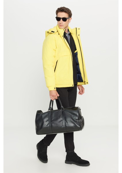 Standart Fit Normal Kesim Kapüşonlu Dik Yaka Yan Cepli Casual Mont fiyatları