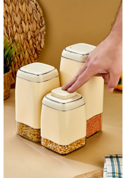 3’lü Tuşlu Vakumlu Kavanoz Seti 1800 ml – 1500 ml – 1300 ml Hava Geçirmez Saklama Kabı fiyatları