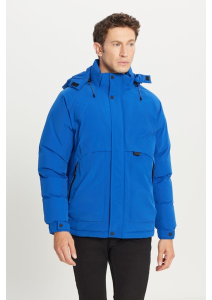 Standart Fit Normal Kesim Kapüşonlu Dik Yaka Yan Cepli Casual Mont modelleri