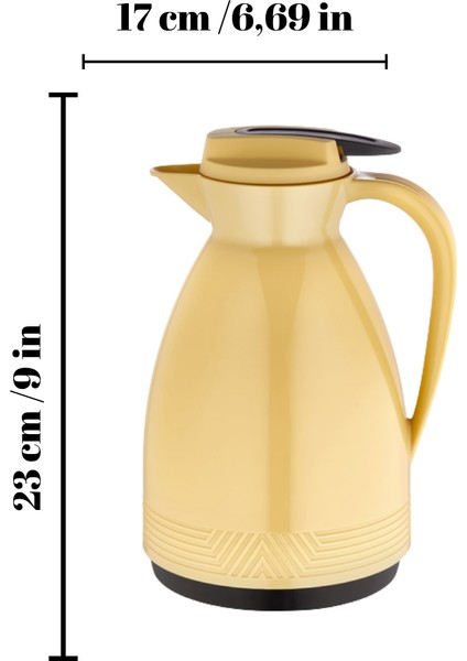 1 Litre Cam Termos | Isıya Dayanıklı Çift Katmanlı | Piknik Kamp Ofis Kafe Ev Kullanımı fiyatları