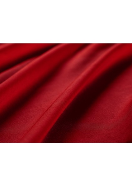 Ciel Tek Kişilik %100 Pamuk Lastikli Saten Çarşaf - Kırmızı indirimleri