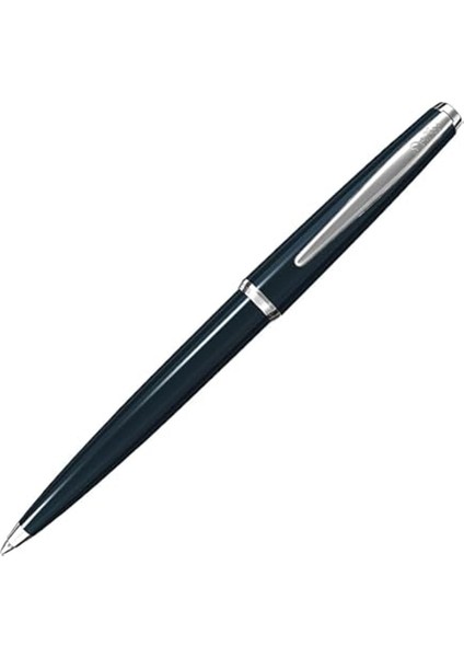 Metal Siyah Tükenmez Kalem Mavi Mürekkepli