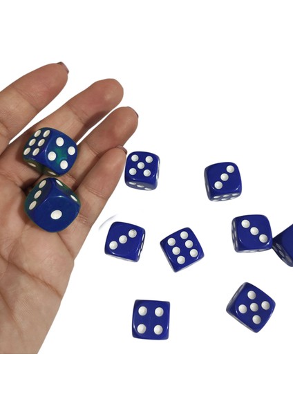 Mavi Okey Zarı Renkli Masa Oyunları Zarı - 4 Adet