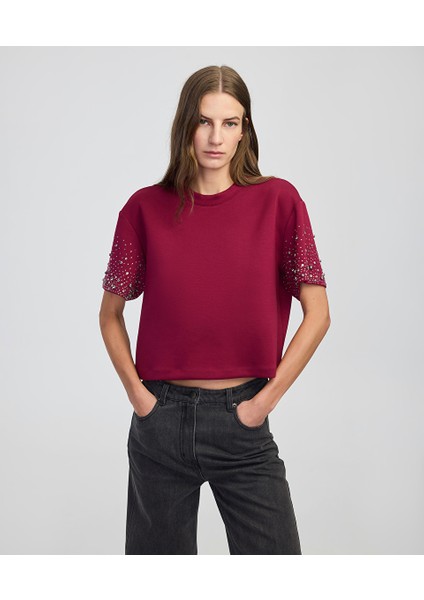 Trok ve hotfix baskılı sweatshirt IW6250091055175