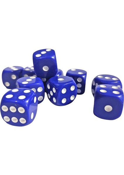 Mavi Okey Zarı Renkli Masa Oyunları Zarı - 4 Adet fırsatları