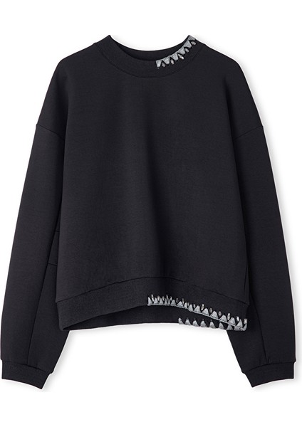 Işlemeli Sweatshirt IW6250091054001 indirimleri