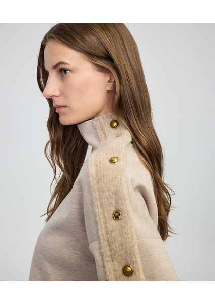 Triko mix dik yaka sweatshirt IW6250091053090