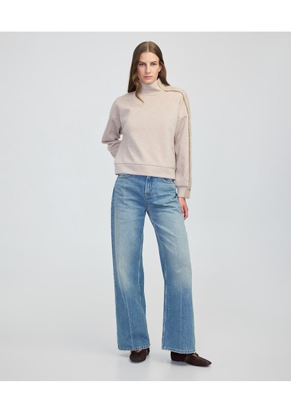 Triko mix dik yaka sweatshirt IW6250091053090 fırsatları