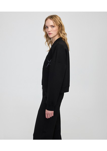 Nakışlı fermuarlı sweatshirt IW6250091052001 modelleri