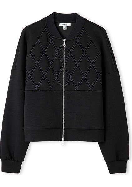 Nakışlı fermuarlı sweatshirt IW6250091052001 indirimleri