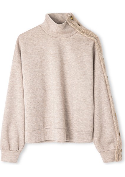 Triko mix dik yaka sweatshirt IW6250091053090 indirimleri