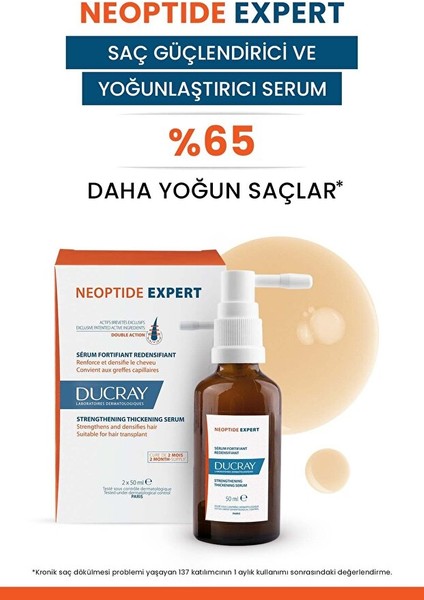 Neoptide Expert Saç Güçlendirici ve Yoğunlaştırıcı Serum 50 ml x2 indirimleri