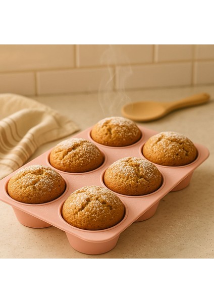 6'lı Muffin Kalıbı, Tek Parça, Silikon fiyatları