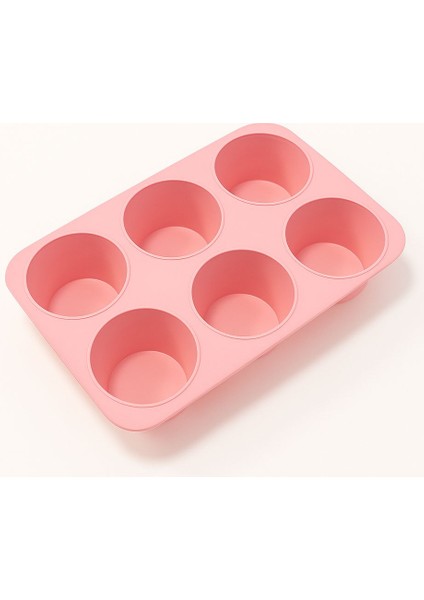 6'lı Muffin Kalıbı, Tek Parça, Silikon
