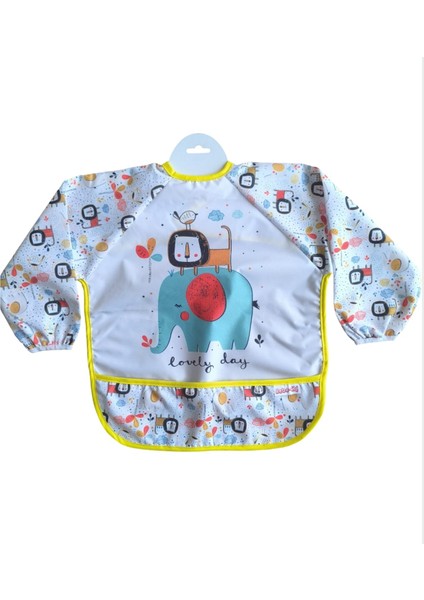 Laura Baby Uzun Kollu Sıvı Geçirmez Mama ve Aktivite Önlüğü