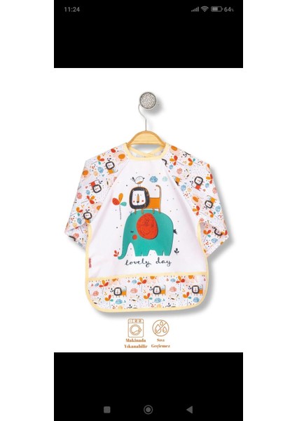 Laura Baby Uzun Kollu Sıvı Geçirmez Mama ve Aktivite Önlüğü modelleri