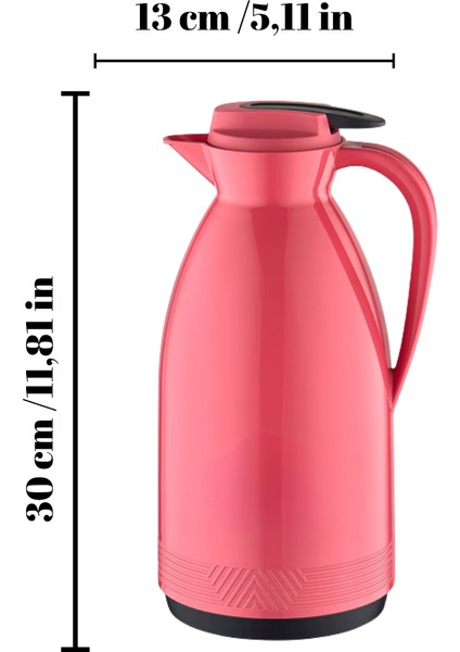 1 Litre Cam Termos | Isıya Dayanıklı Çift Katmanlı | Piknik Kamp Ofis Kafe Ev Kullanımı