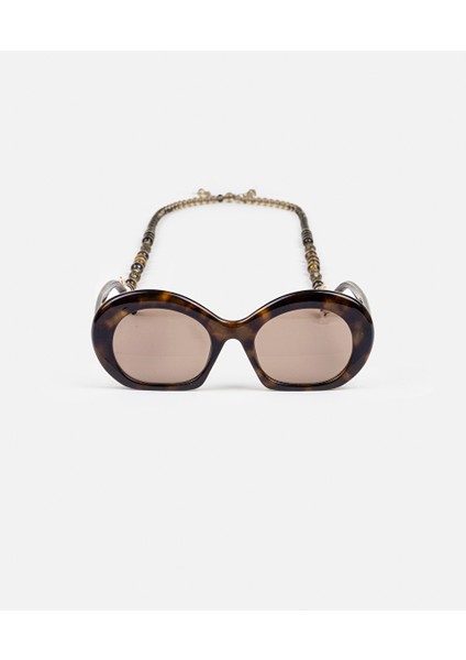 Oval çerçeveli ve askılı güneş gözlüğü IW6250045003074