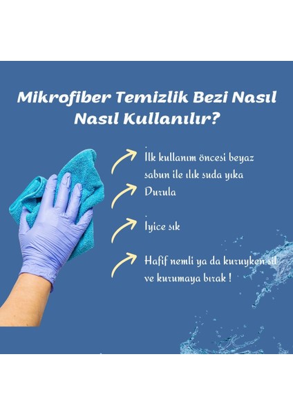 Premium Mikrofiber Sihirli Temizlik Bezi- Cam Bezi- Kurulama Bezi 40X60 cm