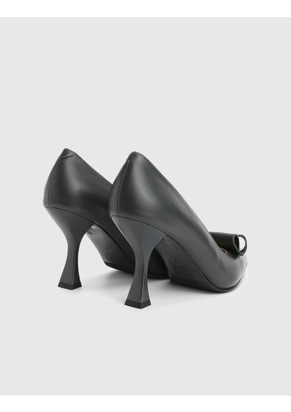 Brody Hakiki Deri Yeşil Kadın Topuklu Ayakkabı