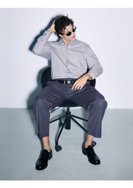 Marston Hakiki Açma Deri Siyah Erkek Klasik Ayakkabı