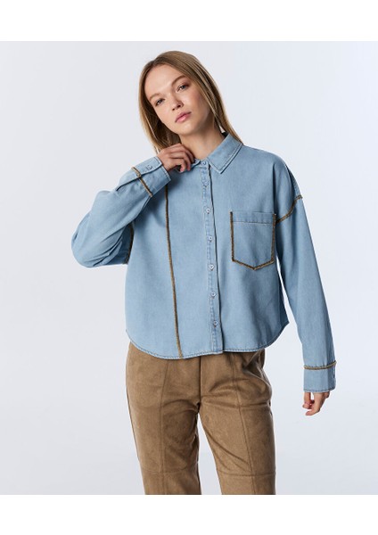 KONTRAST DİKİŞLİ GÖMLEK TW6250025198089