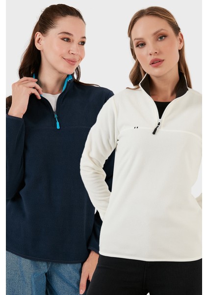 Slim Fit Yumuşak Dokulu Anti-Pilling Tüylenme Yapmayan 2'li Paket Polar Bayan Polar 5907000S2
