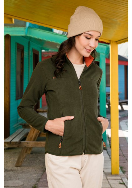 Slim Fit Anti-Pilling Tüylenme Yapmayan Fermuarlı Cepli Hırka 2' Li Paket Polar Bayan Polar 5907002S2 modelleri