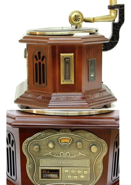 Gramofon Elektronik Plak Çalar CD Player Radyo Kasetçalar USB C0099 indirimleri