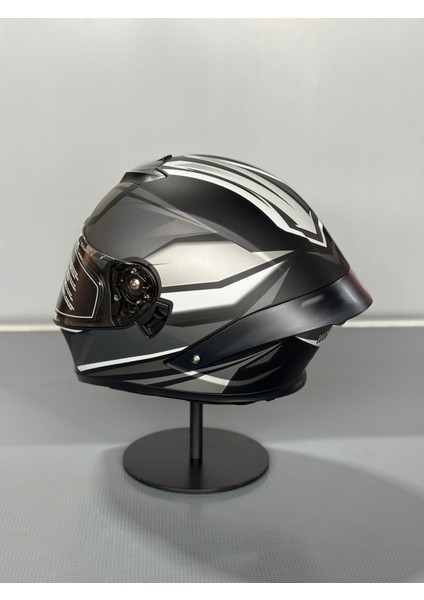 WS-602 Güneş Gözlüklü Full Face Kask (Şeffaf Vizörlü) Matt Black K4 (602) fırsatları