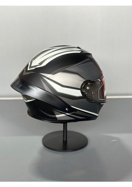 WS-602 Güneş Gözlüklü Full Face Kask (Şeffaf Vizörlü) Matt Black K4 (602)