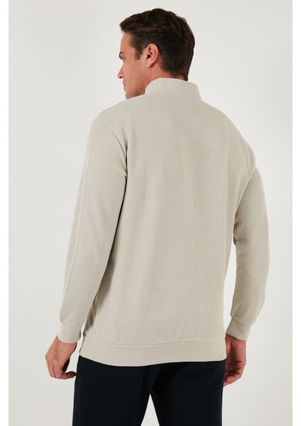 Pamuklu Regular Fit Yarım Fermuarlı Dik Yaka 2'li Paket Sweat Erkek Sweat 5905716S2 fırsatları