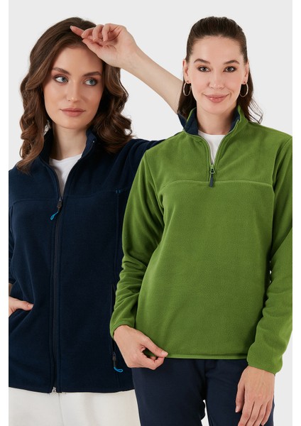 Slim Fit Yumuşak Dokulu Anti-Pilling Tüylenme Yapmayan 2'li Paket Polar Bayan Polar 590700200S2