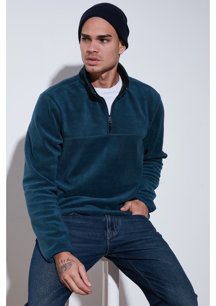 Regular Fit Anti-Pilling Tüylenme Yapmayan Dik Yaka Şardonlu 2'li Paket Polar Erkek Polar 5896700S2 modelleri