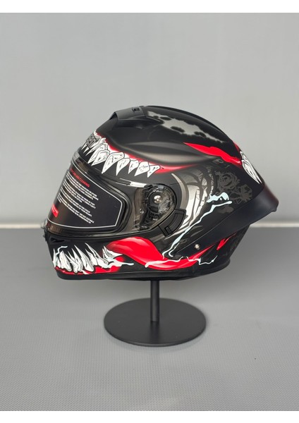 WS-602 Güneş Gözlüklü Full Face Kask (Şeffaf Vizörlü) Matt Black W3 (602) modelleri