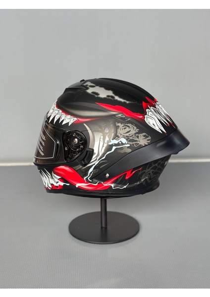 WS-602 Güneş Gözlüklü Full Face Kask (Şeffaf Vizörlü) Matt Black W3 (602) fırsatları