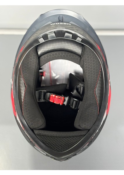 WS-602 Güneş Gözlüklü Full Face Kask (Şeffaf Vizörlü) Matt Black W3 (602)