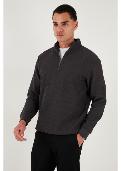 Pamuklu Regular Fit Yarım Fermuarlı Dik Yaka 2'li Paket Sweat Erkek Sweat 5905716S2 modelleri