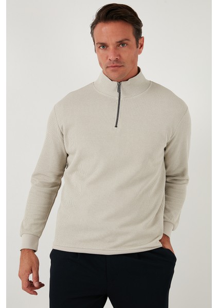 Pamuklu Regular Fit Yarım Fermuarlı Dik Yaka 2'li Paket Sweat Erkek Sweat 5905716S2 modelleri