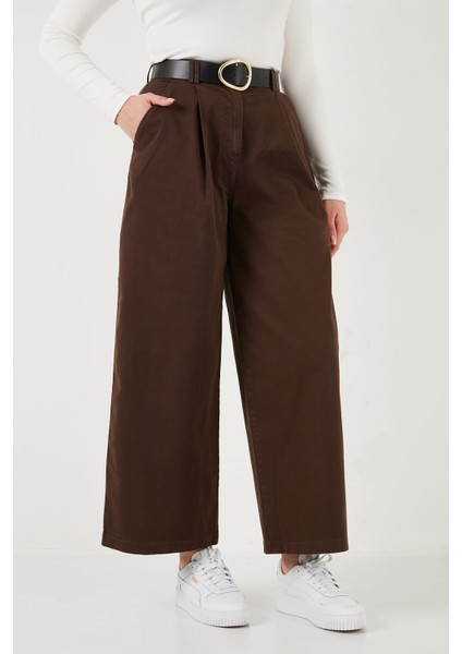 Wide Leg Yüksek Bel Geniş Paça Kemerli Pantolon Bayan Pantolon 68351223 fiyatları