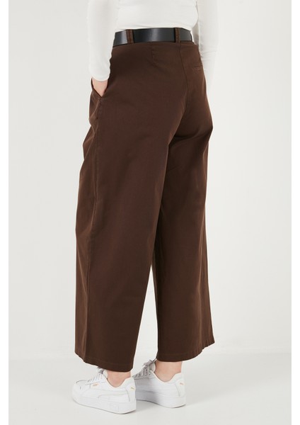 Wide Leg Yüksek Bel Geniş Paça Kemerli Pantolon Bayan Pantolon 68351223