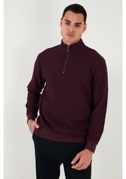 Pamuklu Regular Fit Yarım Fermuarlı Dik Yaka 2'li Paket Sweat Erkek Sweat 5905716S2 fiyatları