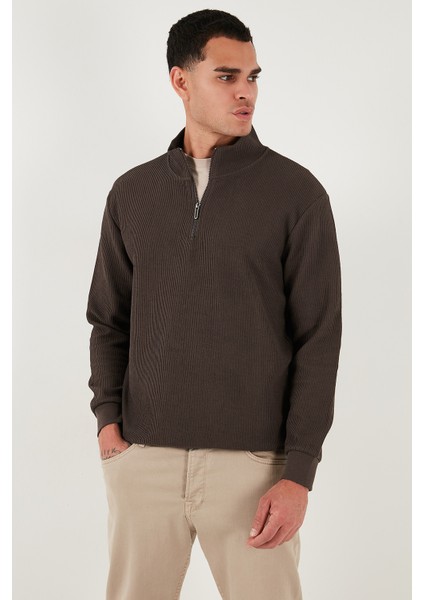 Pamuklu Regular Fit Yarım Fermuarlı Dik Yaka 2'li Paket Sweat Erkek Sweat 5905716S2 modelleri