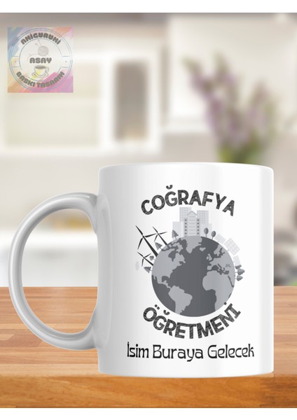Coğrafya Öğretmeni Öğretmenler Günü Kişiye Özel Kupa Bardak